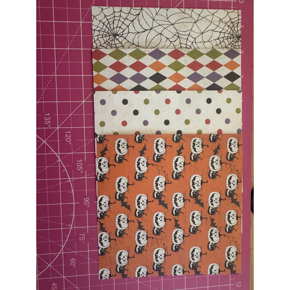 Halloween Scrapbook Paper Ephemera Lot Spooky Skulls Pumpkins Witch Junk Journal